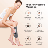 Compresseur d'air pour la relaxation musculaire, massage des jambes pour la circulation, compression d'air, chaleur électrique, appareil de massage des mollets