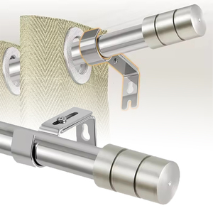 La fábrica recomienda <span class=keywords><strong>comprar</strong></span> Barra de cortina de Metal de estilo moderno <span class=keywords><strong>postes</strong></span> de cortina de decoración Simple para la ventana de la cocina del hogar - Product Image 1