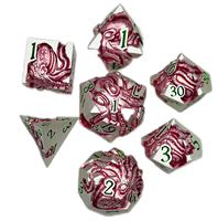 Vente en gros d'usine, logo personnalisé, ensemble de dés en métal écologiques pour D&D RPG, polyédriques, 7 pièces, durables, jeu de table Dungeons & Dragons