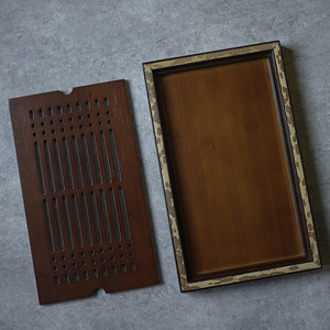 Meifei Bamboo Home Use Bamboo <b>Tea</b> <b>Tray</b>, Water Storage, Simple Japanese Style Reinforced Bamboo Built-in Dry Brewing Table, <b>Tea</b> - Product Image 4