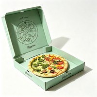 Boîte d'emballage pour pizza personnalisée en gros avec logo, boîte en papier pour pâtisserie, conteneur à emporter, boîte à pizza alimentaire de 12, 14, 16 pouces