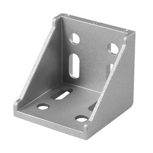 Support d'angle en profilé d'aluminium en forme de L, épaisseur 5 mm, anodisé sablé, pour assemblage de cadre en aluminium 6060 8080 9090 100100 - Product Image 1