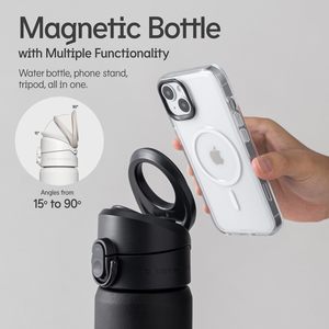 Insulated Magnetic Water Bottle Reusable Stainless Steel Bottle With MagSafe Compatible Phone Holder for Gym Sports and Travel - Product Image 2