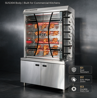 Grill à poulet rotatif de haute qualité en acier inoxydable commercial à 4/6 étages, machine à rôtir au gaz ou électrique, four à poulet