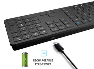Custom Multi-Device Clavier Rechargeable Sans Fil <b>bluetooth</b> Portuguese Wireless Tastiera Computer <b>Keyboard</b> for ipad - Product Image 6