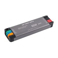 Mini Power Supply LED 24V 60W 100W 150W 200W Cocok untuk Kotak Saklar Dinding 86 Terminal Push In Aluminium Driver untuk Lampu Strip LED Linear