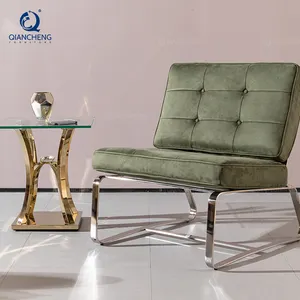 furniture supplier from china leisure chair velvet fabric metal leg hebei leisure sofa chair modern green velvet sofa sectional