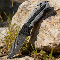 Couteau de poche multifonction, couteau pliant avec brise-vitre, coupe-ceinture de sécurité et couteau de survie pour les situations d'urgence, le camping et le travail