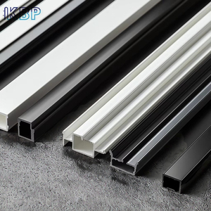 PVC nhựa trang trí cứng nhắc đùn hồ sơ thân thiện với môi bền thiết kế công nghiệp khung cửa sổ - Product Image 2