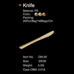 Juego de cubiertos de plástico dorado desechable Xueli, juego de vajilla occidental, cuchillo para pastel, cuchara de plástico con <span class=keywords><strong>servilleta</strong></span> - Product Image 6