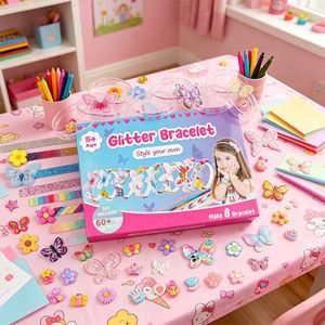 Adorable Bow Headband <b>Kit</b> Kids <b>DIY</b> Hair Clips Pins Flowers Gems Stickers Birthday Party Gift Wholesale Box Supply - Product Image 4