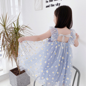 Nouvelle robe en mousseline de soie à imprimé floral avec volants et bretelles, style mignon pour bébé fille princesse - Product Image 2