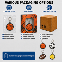 OEM Fabrik Maßgefertigter Gestanzter Flacher PVC Weicher Basketball Schlüsselanhänger Sport Werbe-Schlüsselring Großhandel Fitness Geschenk