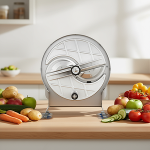 เครื่องหั่นอาหารแบบแมนนวลสแตนเลส ปรับความหนาได้ 0-12 มม. พร้อมใบมีดสำรอง 2 ใบ อุปกรณ์ครัว - Product Image 2