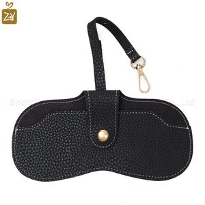 Étuis de lunettes de soleil et de vue durables en gros, pochettes en cuir PU avec cordon pour hommes et femmes - Cadeaux promotionnels de bienvenue - Product Image 3