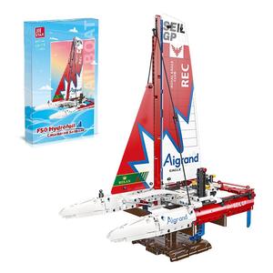 JIESTAR 58124 733PCS Série Navire F50 Hydrofoil Catamaran Bateau Ornement Blocs de Construction Modèle Jouet Éducatif Cadeau de Fête - Product Image 2