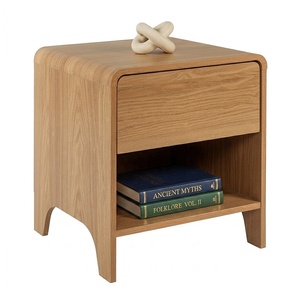 Mesita <span class=keywords><strong>de</strong></span> <span class=keywords><strong>Noche</strong></span> Moderna que Ahorra Espacio, Mueble <span class=keywords><strong>de</strong></span> Madera para Dormitorio u <span class=keywords><strong>Hotel</strong></span>, con 1 Cajón - Product Image 2