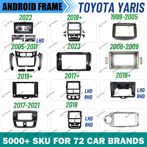 เฟรมแอนดรอยด์สำหรับรถยนต์ TOYOTA <span class=keywords><strong>YARIS</strong></span> VITZ เฟรมเครื่องเสียงรถยนต์ เฟรมจอภาพรถยนต์ <span class=keywords><strong>ชุด</strong></span>แผงหน้าปัด เฟรมเครื่องเล่นดีวีดีในรถยนต์ เฟรมวิทยุในรถยนต์ - Product Image 3