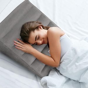 Inflatable Triangular Pad For Side Lying Grey Adult Bed <b>Pillow</b> Romantic Use Modern Style - Product Image 2