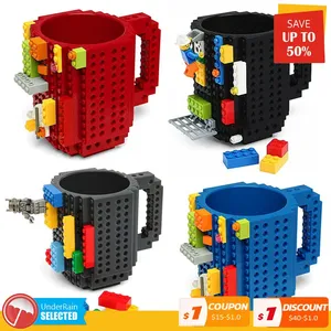 <span class=keywords><strong>Tasse</strong></span> créative à café au lait <span class=keywords><strong>Tasse</strong></span> de 350ml <span class=keywords><strong>Tasse</strong></span> créative à construire en brique Tasses Porte-eau potable Blocs de construction Conception Cadeaux d'anniversaire - Product Image 2