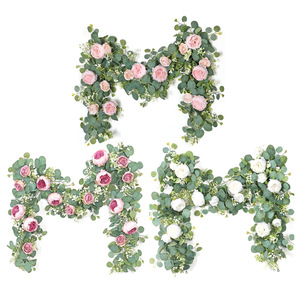 Guirlandes de pivoines artificielles en soie, 100 cm, 200 cm, réalistes, pour décoration de mariage, décoration de la maison, suspension de porte, style moderne - Product Image 5
