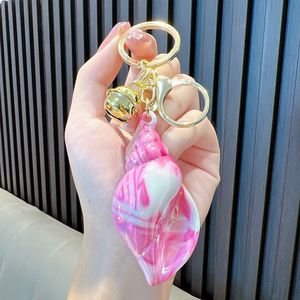 Creative Plating Colorful Conch Keychain Fashion Female Bag Car Pendant Acrylic Keyring Exquisite Souvenir Gift <b>Key</b> <b>Chain</b> - Product Image 5
