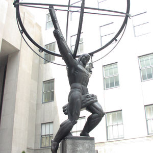 Escultura Pública, Estatua de Hombre Griego Desnudo, Tamaño Real, Metal, Latón, Bronce, Escultura de Atlas - Product Image 2