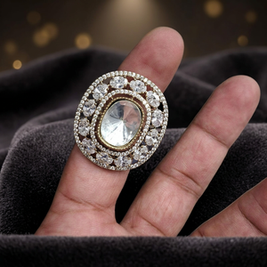 Luxury <b>Gold</b> Plated Cushion Cut CZ <b>Cocktail</b> <b>Ring</b> for Women Geometric Statement Engagement Party Fashion Jewelry - Product Image 1