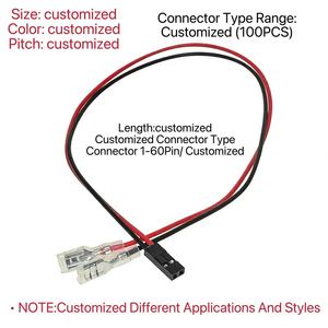 Konektor JST 2 Pin Kustom dengan Terminal Spade Betina untuk Aplikasi Kabel Harness - Product Image 1