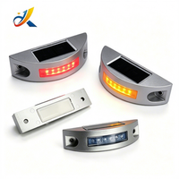 Piquet lumineux solaire LED demi-lune clignotant en aluminium moulé, voyant de signalisation routière, lumière de guidage pour autoroute et tunnel