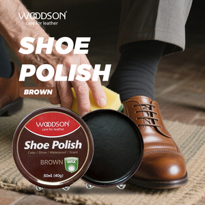 Cire <span class=keywords><strong>à</strong></span> <span class=keywords><strong>chaussures</strong></span> WOODSON 50ml marron hydratante, nettoyant cuir imperméable, huile de restauration et de polissage pour <span class=keywords><strong>chaussures</strong></span> - Product Image 6