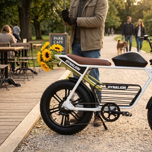 Bicicleta Eléctrica de Neumáticos Anchos para Dos Personas, Bicicleta Eléctrica con Asiento Largo y Portaequipajes Delantero para <span class=keywords><strong>Viajes</strong></span> Familiares de Fin de Semana - Product Image 6