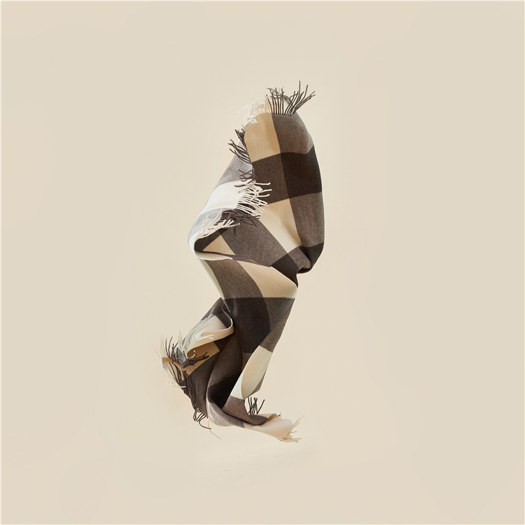 Женская длинная шаль с кисточками, черно-белая мягкая теплая одеяло из овечьей шерсти яка