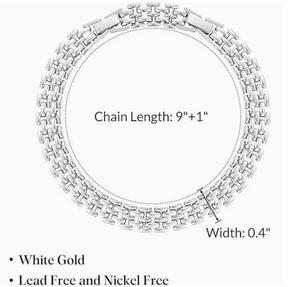 Chaîne <span class=keywords><strong>de</strong></span> <span class=keywords><strong>cheville</strong></span> double maille cubaine plaquée <span class=keywords><strong>or</strong></span> 14K, style hip-hop, polyvalente pour la plage, chaîne à maillons larges - Product Image 5