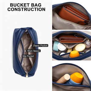 Bolsos de Hombro Tipo Cubo de Piel Vegana para Mujer, con Correa Ajustable, Capacidad de 16L, Forro de Algodón, Modernos para Uso Diario - Product Image 6