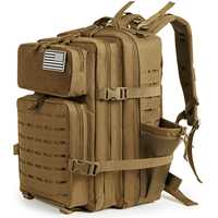 Sac à dos tactique personnalisé 45L en nylon de qualité supérieure pour hommes imperméable camouflage noir vert avec cadre interne doublure Oxford sac à dos de randonnée