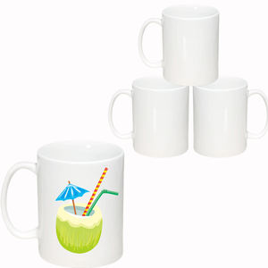 Tazas personalizadas taza blanca Color Interior 11oz sublimación Cerámica personalizada taza acero vacío Copa blanca con asa - Product Image 4