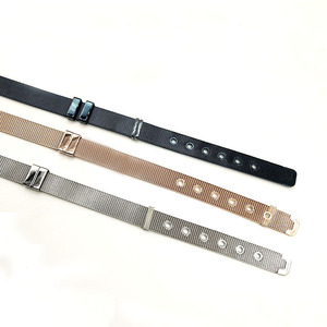 Bracelets de montre en acier titane, style européen et américain, très demandés, bracelets de montre en maille, bracelets de montre en acier titane réglables - Product Image 2