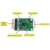 Module de potentiomètre numérique AD5272, 20K 50K 100K Ohm, 1024 étapes, résistance programmable à canal unique I2C réglable