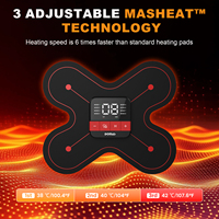 Masajeador Corporal TENS EMS Personalizado con Calefacción, 8 Modos y 20 Niveles, Batería de Iones de Litio, Seguro y Cómodo para Aliviar el Dolor Muscular