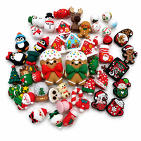 Perles focales en silicone 3D de Noël sans BPA, perles en vrac en relief pour la fabrication de stylos perlés, de bijoux et d'accessoires de porte-clés