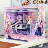 NPC Custom Cases Mini-ITX Micro-ATX Gaming Desktop Behuizing Full Tower met Zijpaneelvenster Aanpasbare Computerbehuizingen & -towers