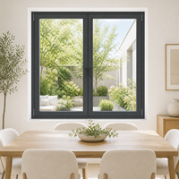 Fenêtres en aluminium à profil européen blanc sur mesure, grandes dimensions, verre feuilleté avec grille pour villa et maison