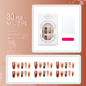 <span class=keywords><strong>Uñas</strong></span> Postizas Largas con Diseño <span class=keywords><strong>de</strong></span> <span class=keywords><strong>Leopardo</strong></span> <span class=keywords><strong>y</strong></span> <span class=keywords><strong>Cebra</strong></span> en Degradado con Lámina Dorada, <span class=keywords><strong>Uñas</strong></span> Acrílicas Artificiales Reutilizables para Mujer - Product Image 6