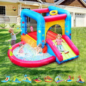NBINFLATABLE - Mini Castillo Inflable Blanco <span class=keywords><strong>para</strong></span> Niños Pequeños, Castillo Inflable <span class=keywords><strong>para</strong></span> Bodas <span class=keywords><strong>con</strong></span> <span class=keywords><strong>Piscina</strong></span> de Pelotas y Tobogán <span class=keywords><strong>para</strong></span> <span class=keywords><strong>Alquiler</strong></span> - Product Image 2