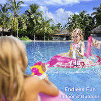 Bouée gonflable pirate, jouet pistolet à eau pour enfants, jouet aquatique, char d'eau, bouée de natation requin gonflable