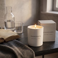 Pot à bougie en verre blanc mat minimaliste moderne à côtés droits 10oz 12oz 14oz pour collections de parfums d'ambiance haut de gamme
