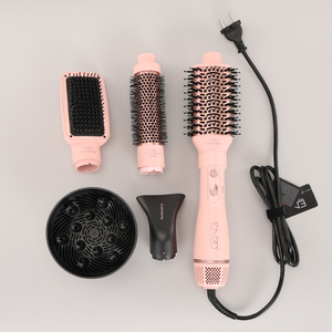 ENZO Nouveau <span class=keywords><strong>Styler</strong></span> Capillaire <span class=keywords><strong>5</strong></span> <span class=keywords><strong>en</strong></span> <span class=keywords><strong>1</strong></span> 1500W Rose, Ensemble Brosse Sèche-Cheveux Électrique Chauffante Lisseur & Fer à Boucler - Product Image 6