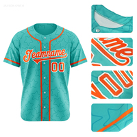 Haute qualité partout étoile motif Baseball maillot personnalisé nom de l'équipe numéro boutonné chemise de sport pour hommes femmes vêtements de sport