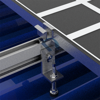 Boulon d'accroche en aluminium Système de montage de toit en métal pour les toits en pente Installation facile sur les carreaux d'étain pour l'installation de panneaux solaires